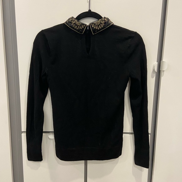 Club Monaco - Collared Sweater - Black - Size XS - Picture 2 of 6